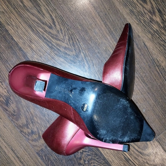 BCBGirls Rust Color Metallic Pump Heels GUC Size 6 1/2 - Picture 3 of 3